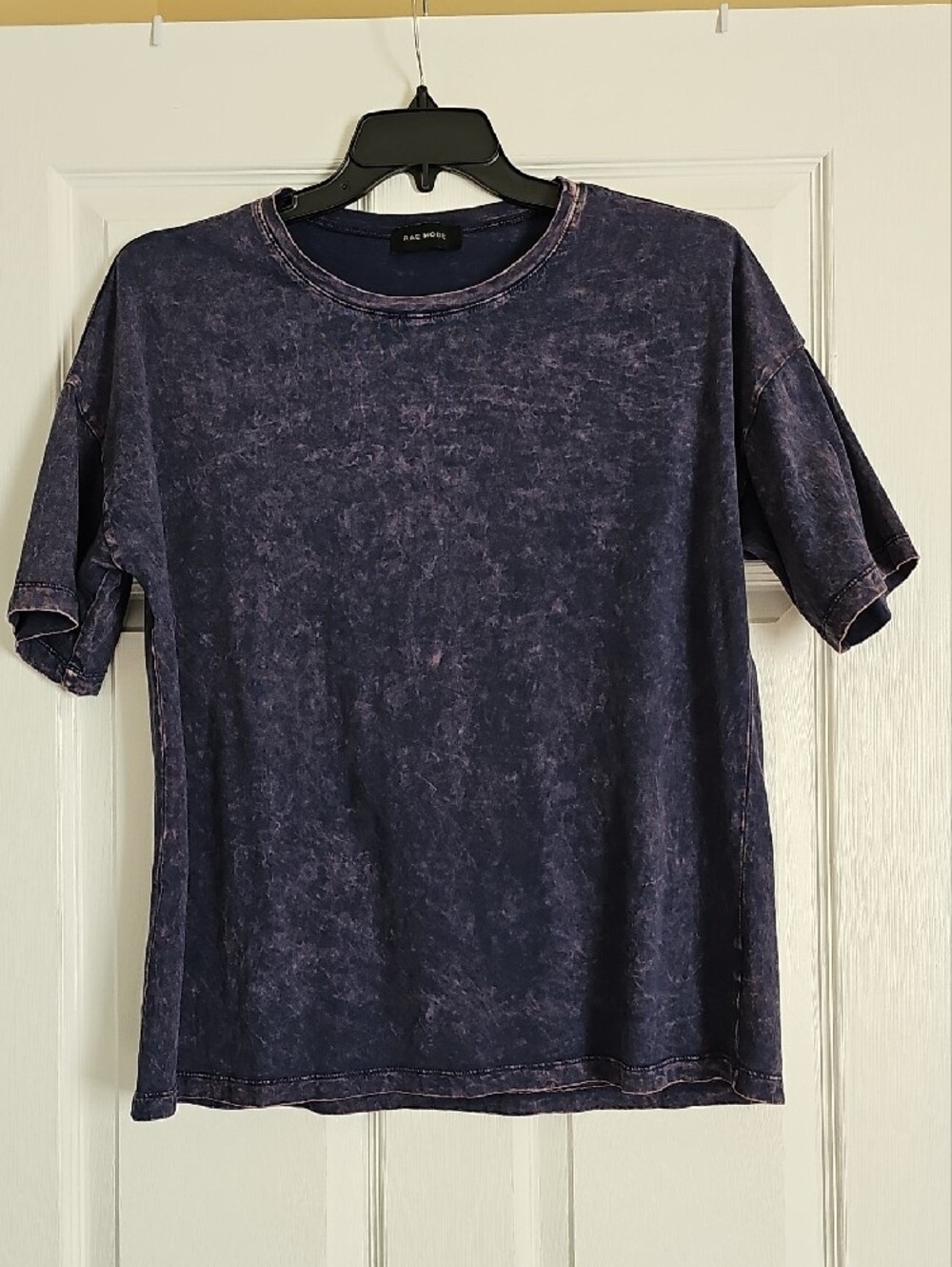 Women's Washed Blue And Purple Crewneck Tee